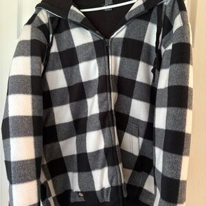 Dickies Black and White Checkered large jacket